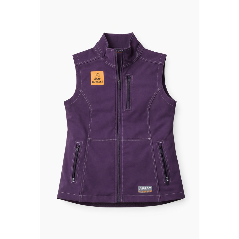 Ariat Purple Womens Stretch Canvas Soft Vest Size Small